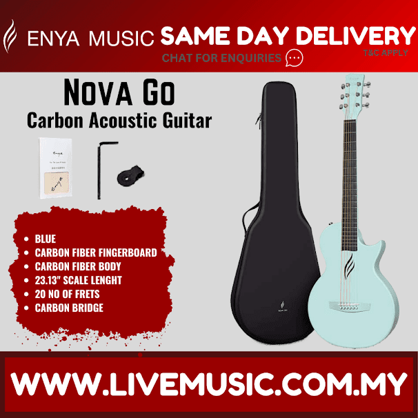 Enya Nova Go 35" Acoustic Guitar - Blue / Purple / White / Pink / Black ( NovaGo / Nova-Go )