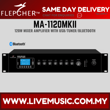Flepcher MA-1120MKII Mixer Amplifier with USB/Tuner/Bluetooth ( MA1120 MKII / MA 1120 MKII )