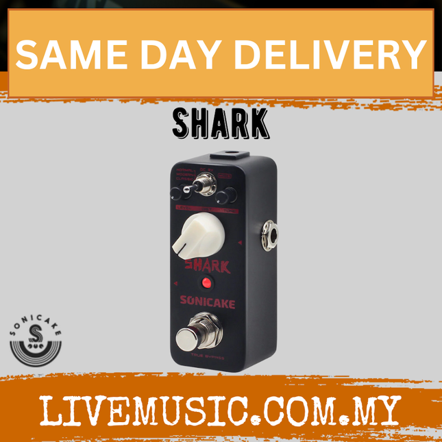 Sonicake QSS-05 Shark High Gain Distortion Guitar Effects Pedal ( QSS05 QSS 05 )