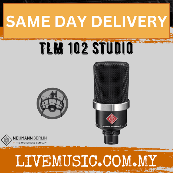 Neumann TLM-102 Large-Diaphragm Studio Condenser Microphone Studio Set - Matte Black/Nickle (TLM102 / TLM 102 )