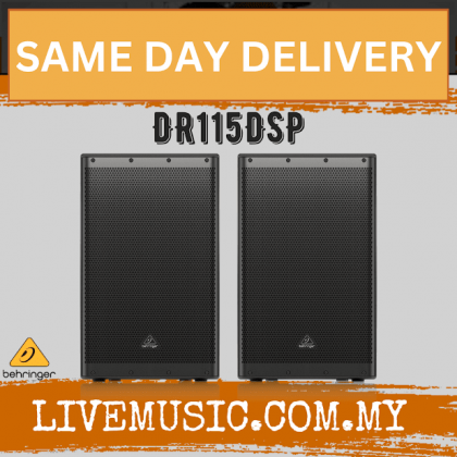 Behringer DR115DSP 1400W 15" Powered Speaker with Bluetooth - Pair ( DR ...