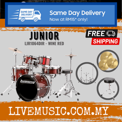 Ludwig junior outfit drum cheap set wine red