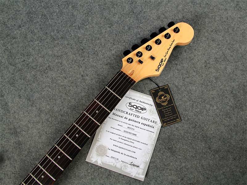 SQOE SEST210-RD Super Stratocaster Body HH Electric Guitar Rosewood ...