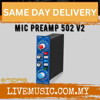 Midas 502 V2 500 Series Microphone Preamp ( 502-V2 / 502V2 )